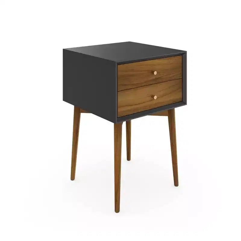 Table de chevet avec tiroir marron