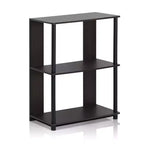Furinno 3-Shlef Open Bookshelf Corner Display Rack Living Room Home Office,Walnut