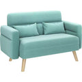 Yaheetech 46inch Fabric Loveseat Sofa with Lumbar Pillow for Office, Bedroom
