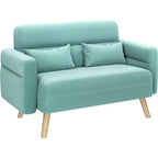 Yaheetech 46inch Fabric Loveseat Sofa with Lumbar Pillow for Office, Bedroom