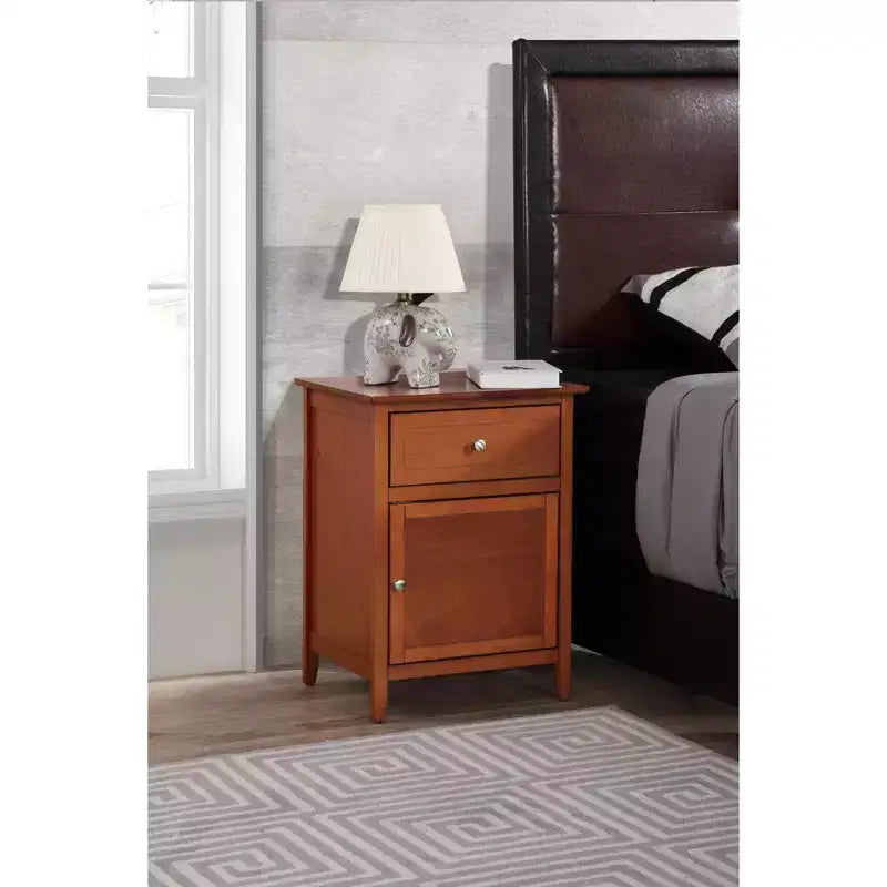 Table de chevet 1 tiroir 63,5 cm (H) x 48,2 cm (L) x 38,1 cm (P) grise