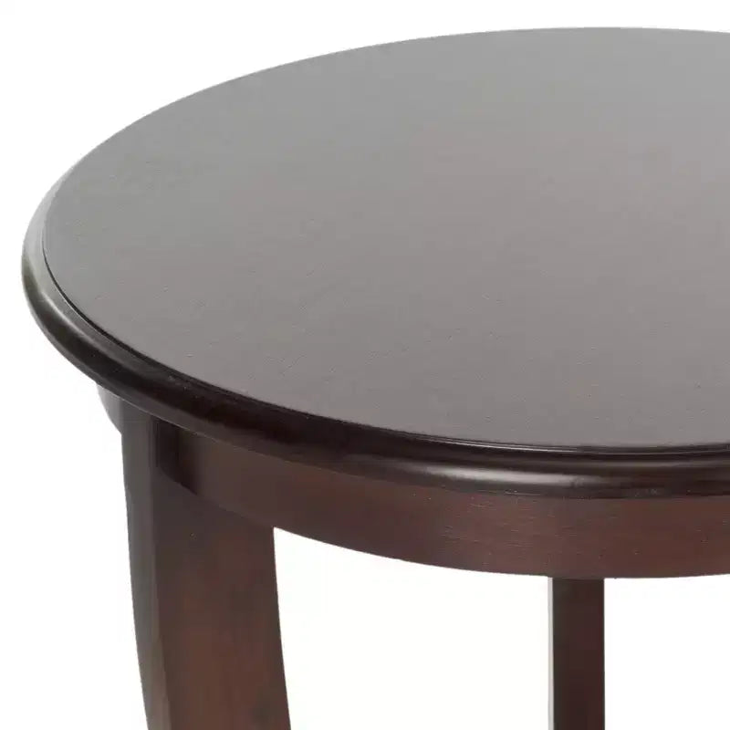 Table d'appoint ronde sur pied en pin gris vintage