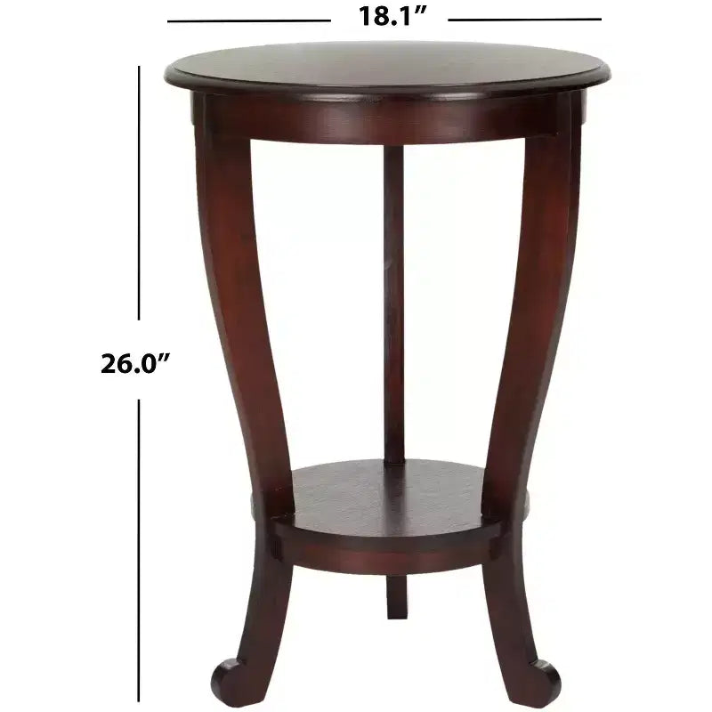 Table d'appoint ronde sur pied en pin gris vintage