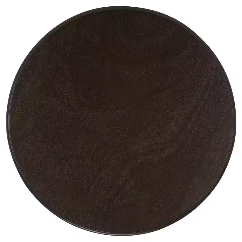 Table d'appoint ronde sur pied en pin gris vintage