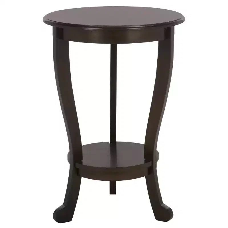 Table d'appoint ronde sur pied en pin gris vintage