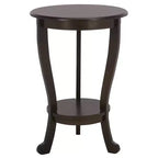 Table d'appoint ronde sur pied en pin gris vintage