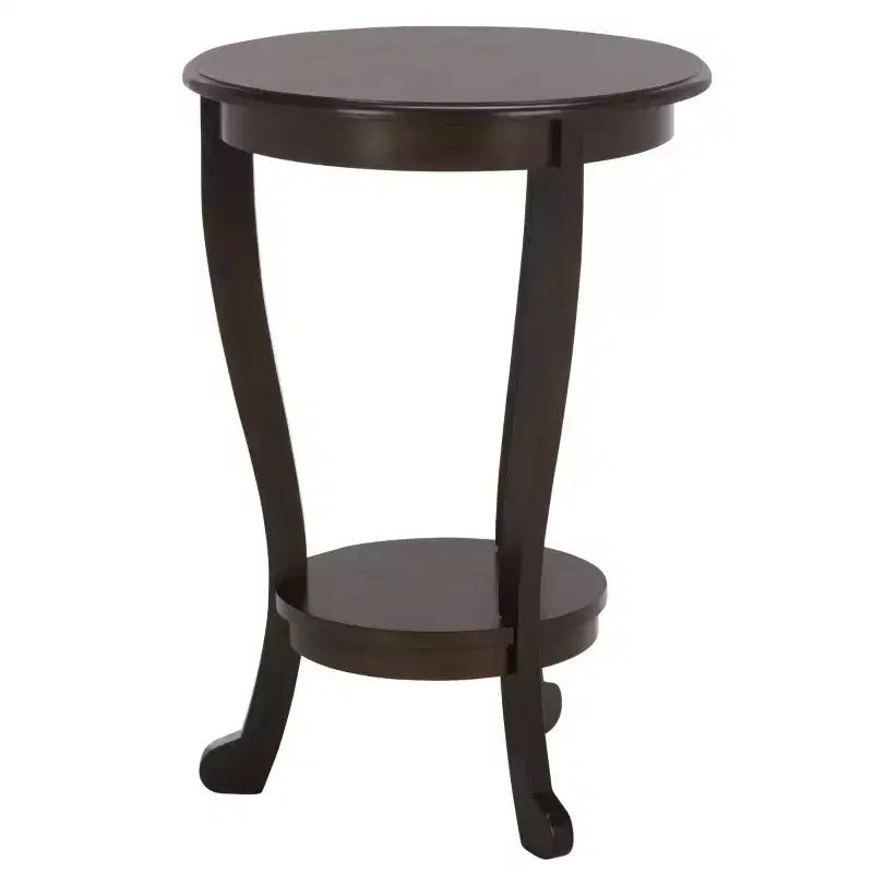 Table d'appoint ronde sur pied en pin gris vintage