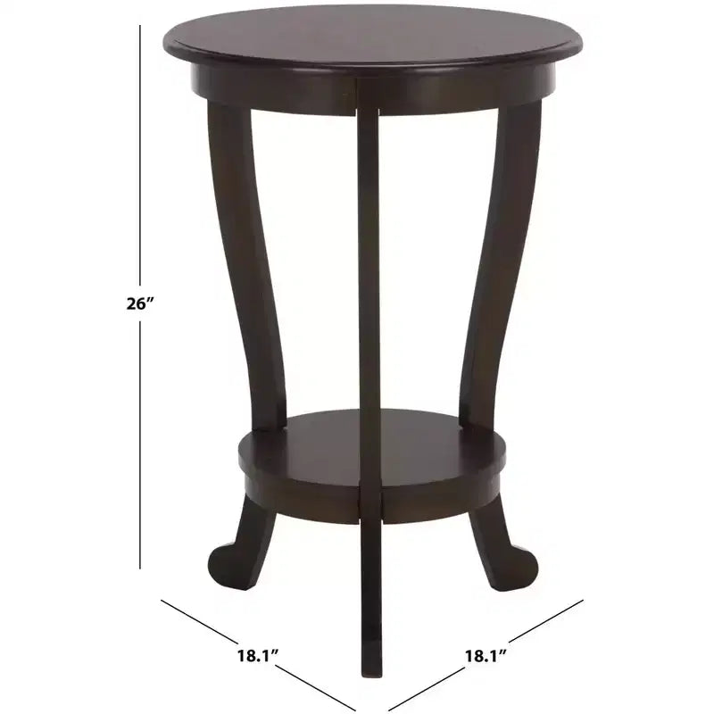 Table d'appoint ronde sur pied en pin gris vintage