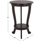 Table d'appoint ronde sur pied en pin gris vintage