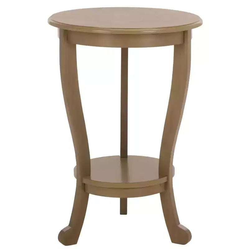 Table d'appoint ronde sur pied en pin gris vintage