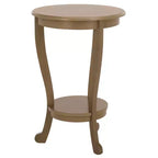 Table d'appoint ronde sur pied en pin gris vintage