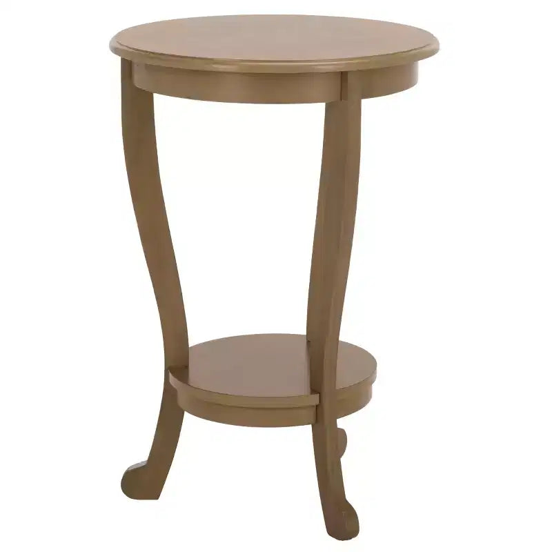 Table d'appoint ronde sur pied en pin gris vintage