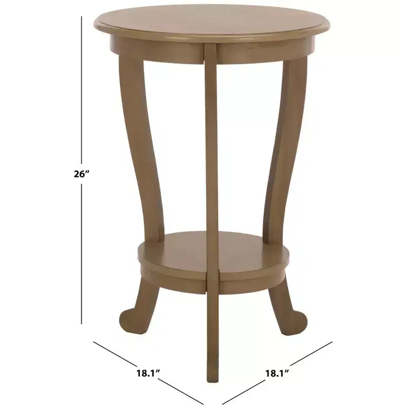 Table d'appoint ronde sur pied en pin gris vintage