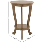 Table d'appoint ronde sur pied en pin gris vintage