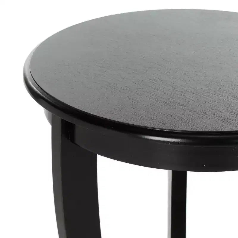 Table d'appoint ronde sur pied en pin gris vintage