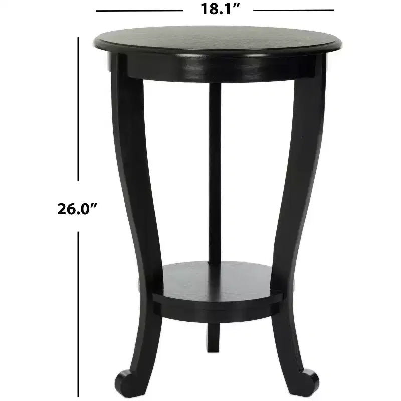 Table d'appoint ronde sur pied en pin gris vintage