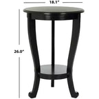 Table d'appoint ronde sur pied en pin gris vintage