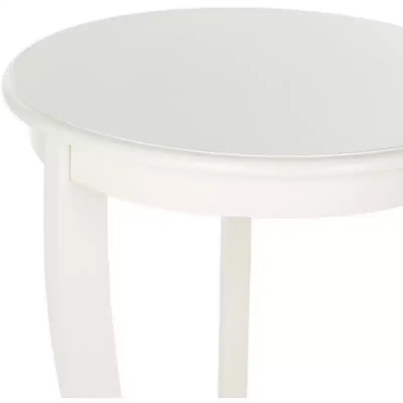 Table d'appoint ronde sur pied en pin gris vintage