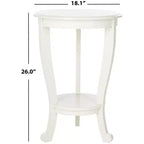 Table d'appoint ronde sur pied en pin gris vintage