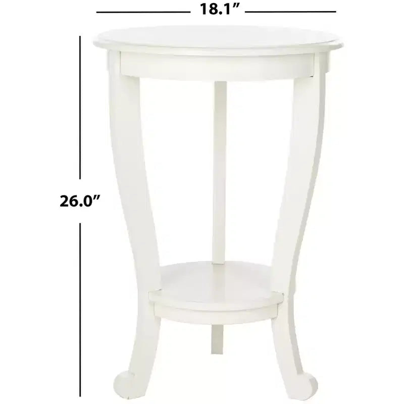 Table d'appoint ronde sur pied en pin gris vintage