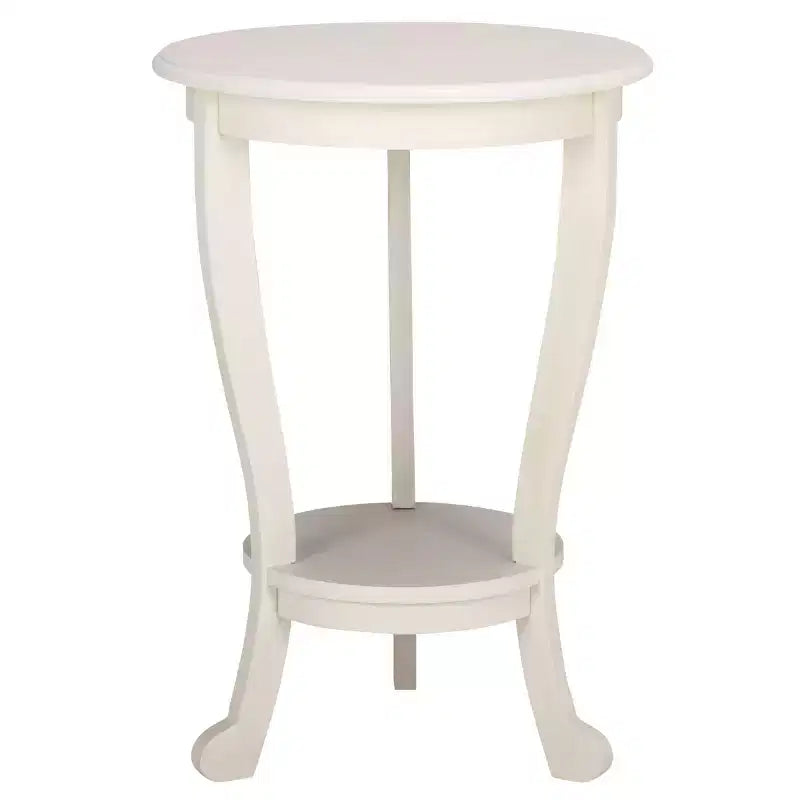 Table d'appoint ronde sur pied en pin gris vintage