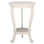 Table d'appoint ronde sur pied en pin gris vintage