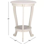 Table d'appoint ronde sur pied en pin gris vintage