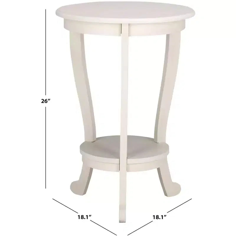 Table d'appoint ronde sur pied en pin gris vintage