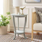 Table d'appoint ronde sur pied en pin gris vintage