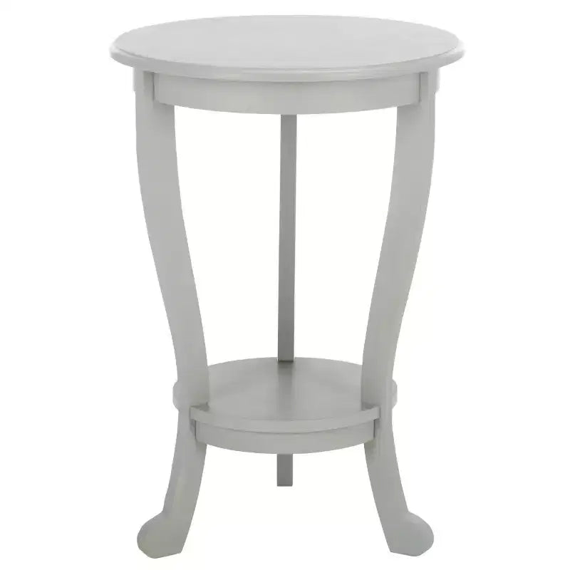 Table d'appoint ronde sur pied en pin gris vintage