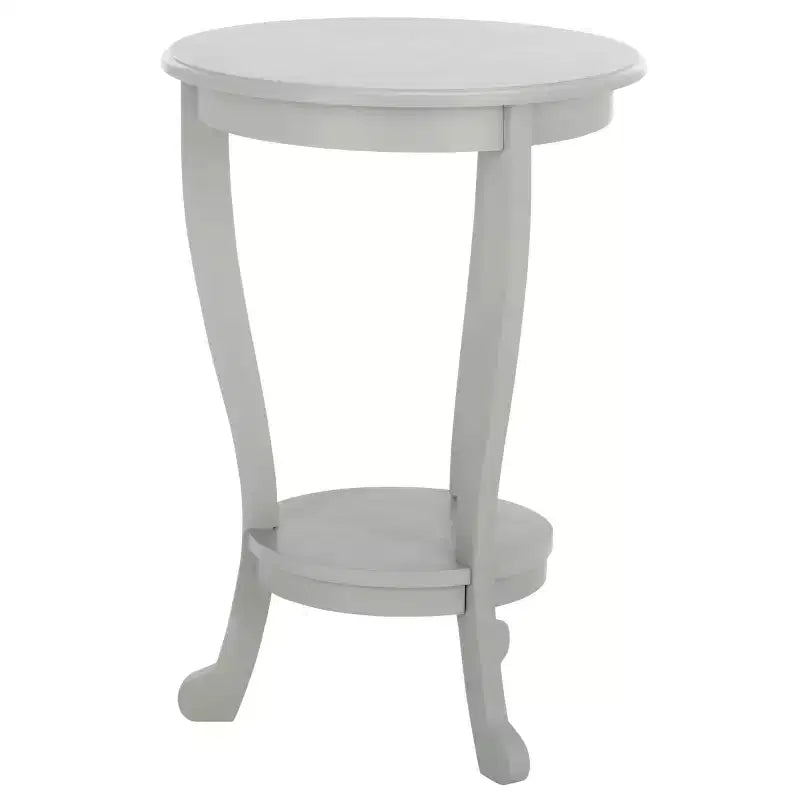 Table d'appoint ronde sur pied en pin gris vintage