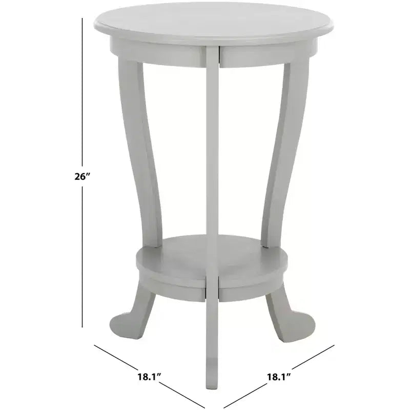 Table d'appoint ronde sur pied en pin gris vintage