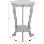 Table d'appoint ronde sur pied en pin gris vintage
