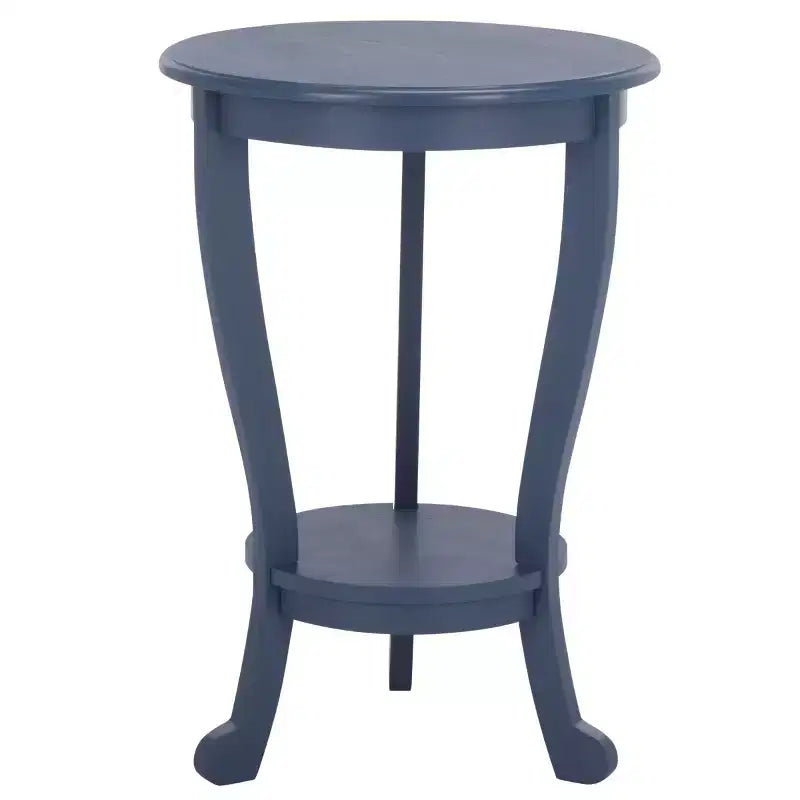 Table d'appoint ronde sur pied en pin gris vintage