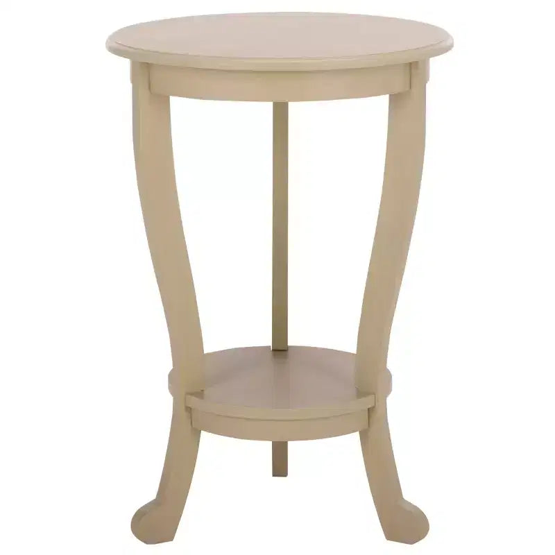 Table d'appoint ronde sur pied en pin gris vintage