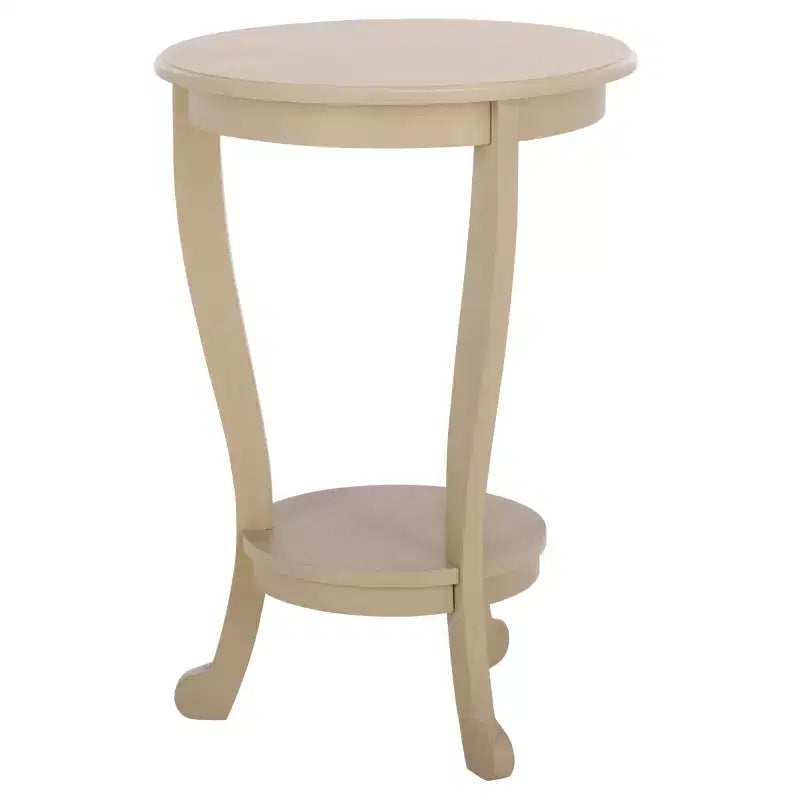 Table d'appoint ronde sur pied en pin gris vintage