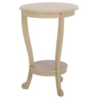 Table d'appoint ronde sur pied en pin gris vintage