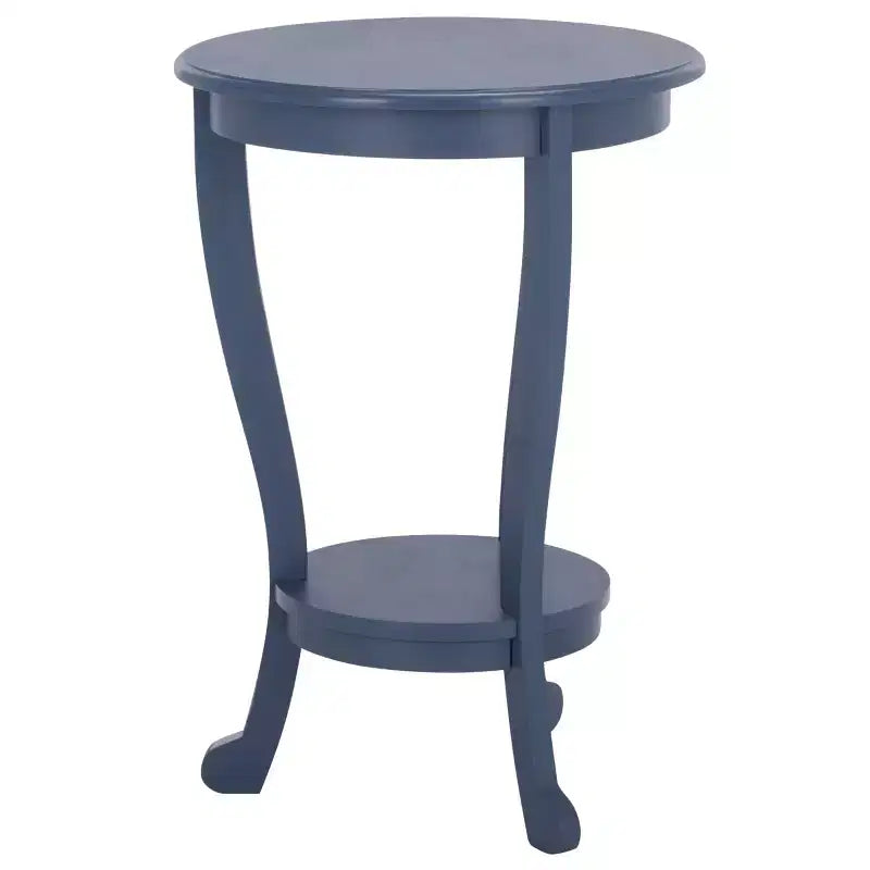 Table d'appoint ronde sur pied en pin gris vintage