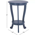 Table d'appoint ronde sur pied en pin gris vintage