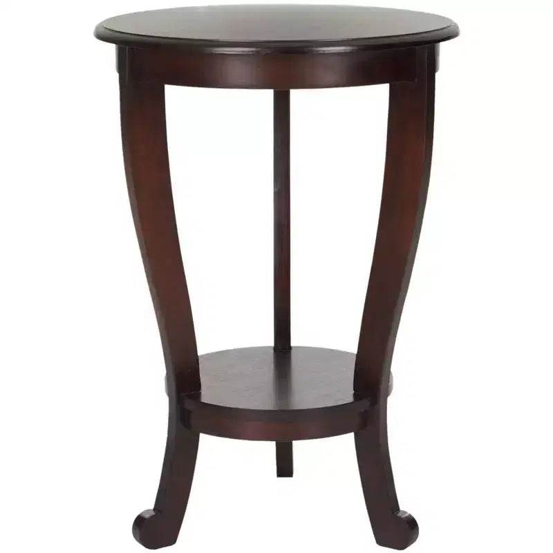 Table d'appoint ronde sur pied en pin gris vintage
