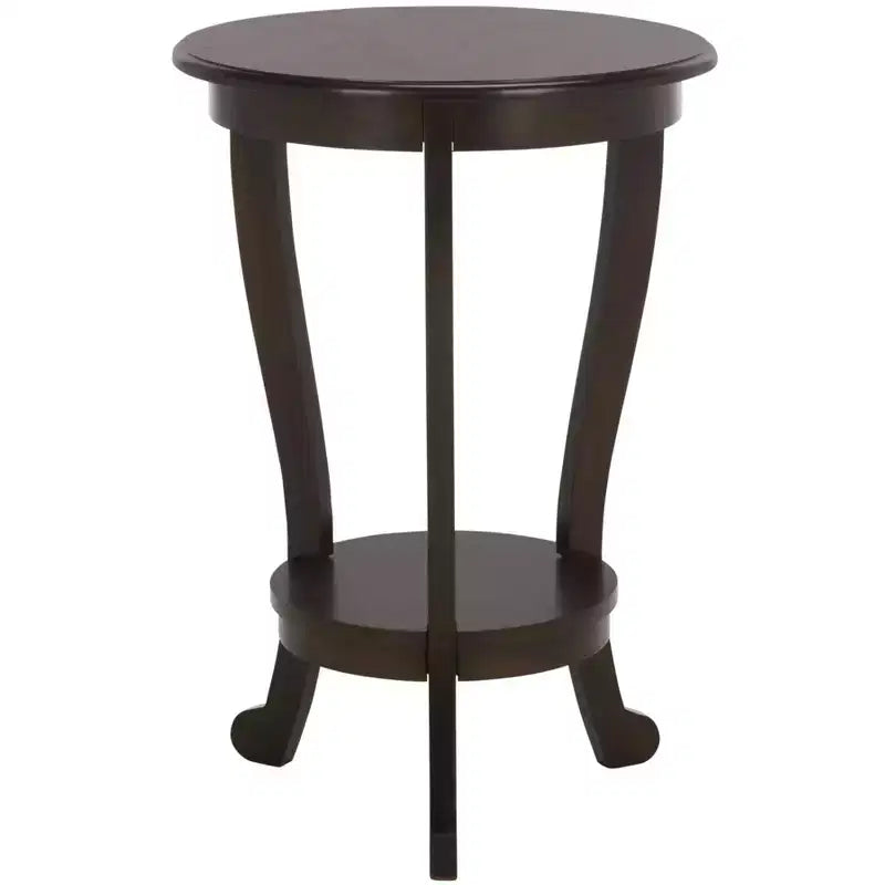 Table d'appoint ronde sur pied en pin gris vintage