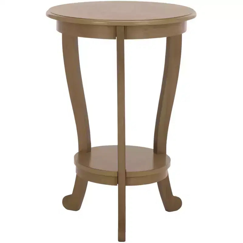 Table d'appoint ronde sur pied en pin gris vintage