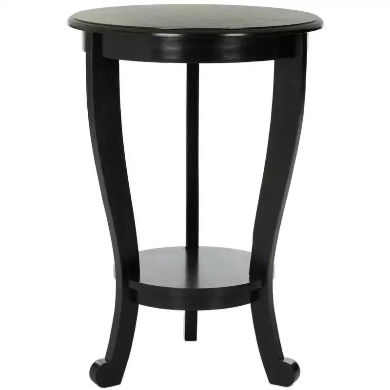Table d'appoint ronde sur pied en pin gris vintage