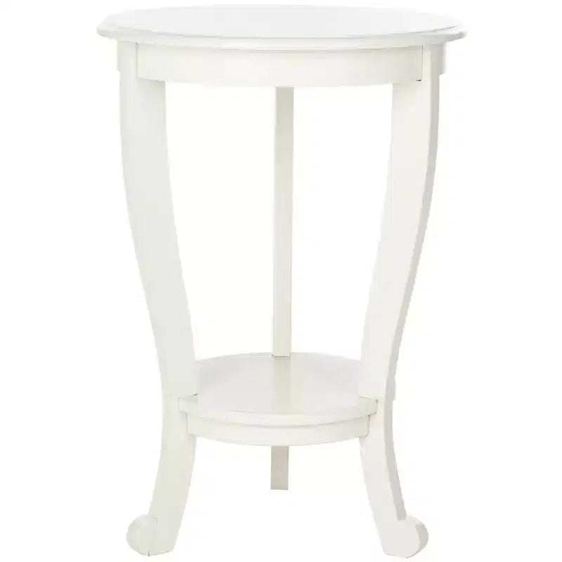 Table d'appoint ronde sur pied en pin gris vintage