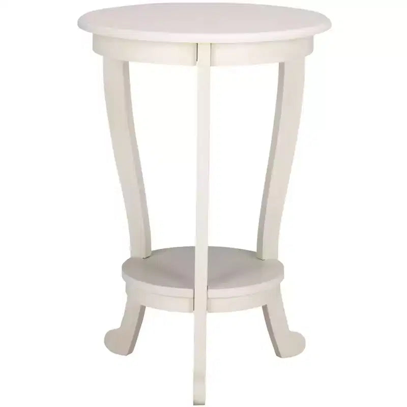 Table d'appoint ronde sur pied en pin gris vintage