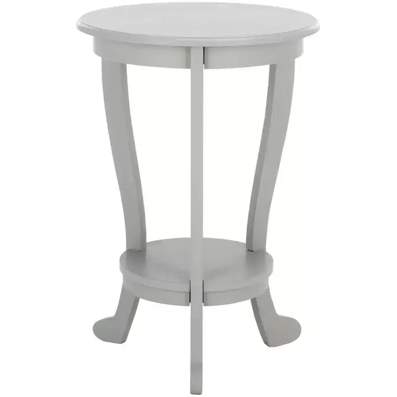 Table d'appoint ronde sur pied en pin gris vintage