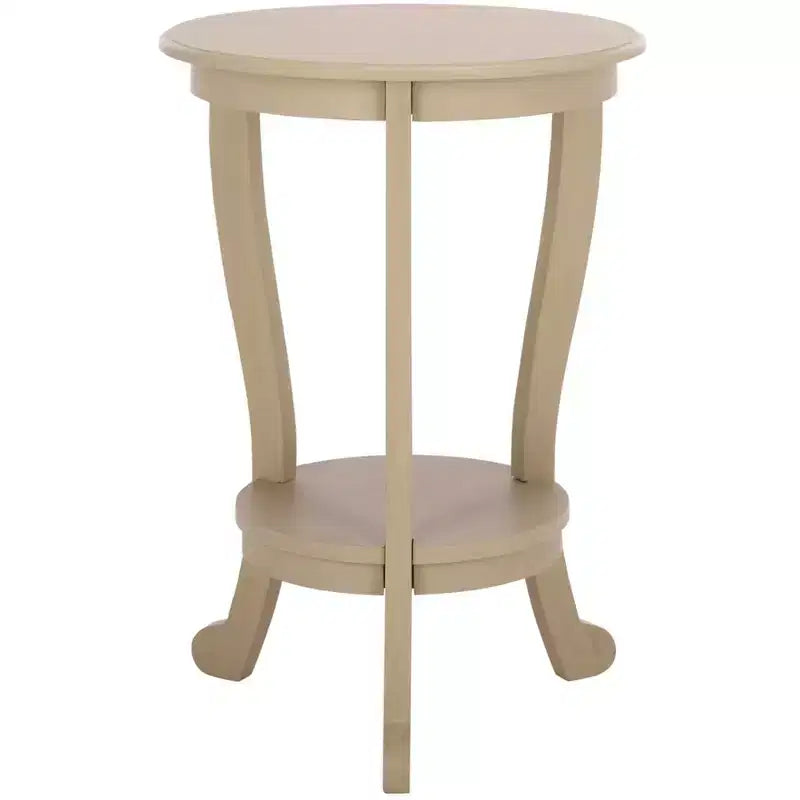Table d'appoint ronde sur pied en pin gris vintage