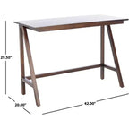 Bureau en acajou, finition noyer