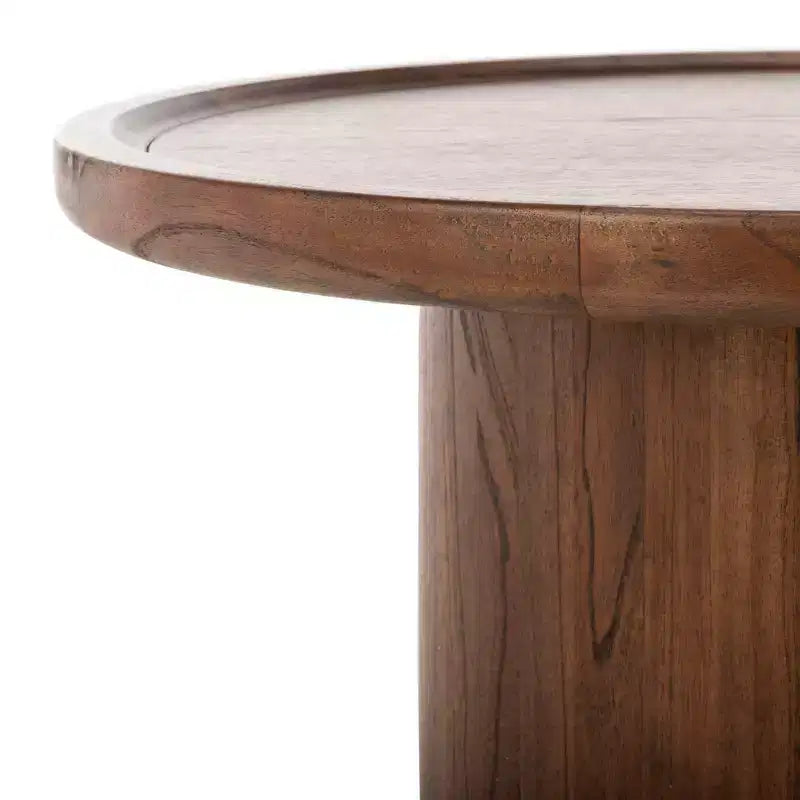 Table basse ronde style rustique/ferme