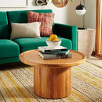 Table basse ronde style rustique/ferme